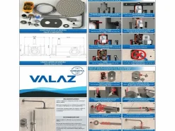Valaz Conjunto de ducha monomando empotrada a techo MILTON cromado 25 cm x 25 cm