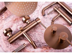 Rea Conjunto De Ducha Y Bañera Eportado Oculto Lungo Brush Copper
