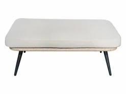 Discount Conjunto de exterior Jane - Sillón colgante de efecto ratán y reposapiés de gran tamaño con cojín Salones De Jardín