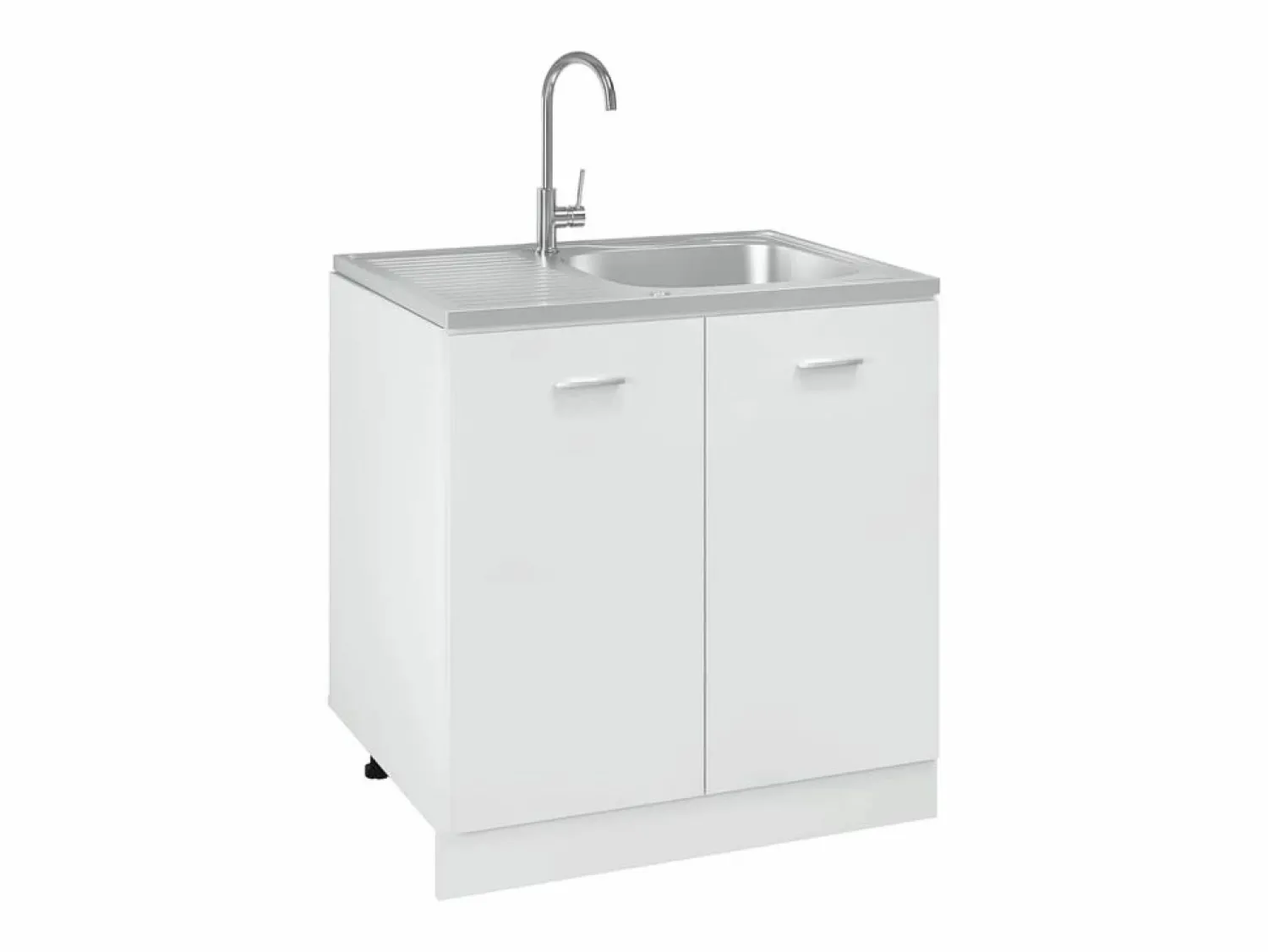 New Conjunto de fregadero y escurridor de cocina plata 800x600x155 mm acero inoxidable Fregadero