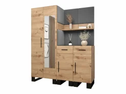Best Conjunto de guardarropa Artin 15 196/158/46 (Roble/Manila 16) Armario De Entrada