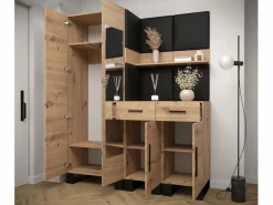 Best Conjunto de guardarropa Artin 15 196/158/46 (Roble/Manila 16) Armario De Entrada
