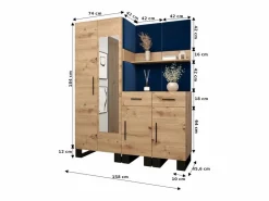Discount Conjunto de guardarropa Artin 15 196/158/46 (Roble/Manila 02) Armario De Entrada