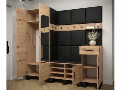 Abiks Möbel Conjunto de guardarropa Artin 13 196/200/46 (Roble/Manila 16)
