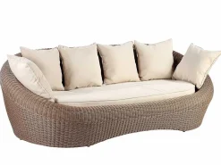 MYLIA Conjunto de jardin de resina trenzada - WHITEHEAVEN