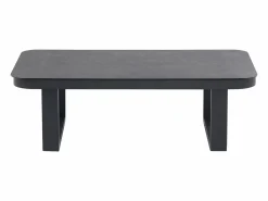 MYLIA Conjunto de jardín de aluminio y cuerda: un sofá de 3 plazas, 2 sillones y 1 mesa de centro - con cojines beige - HELYSI de