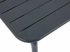 Online MYLIA Conjunto de jardín de aluminio: sofá de 3 plazas, 2 sillones y mesa de centro - Gris oscuro - ZAYORA de Gris antracita