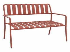 Discount Conjunto de jardín de metal: un banco, 2 sillones bajos y una mesa de centro - - BIRMOS de Salones De Jardín