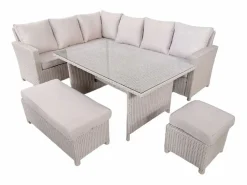 Sale Conjunto de jardín MUNICH 9 plazas Gris Perla 1 banqueta Salones De Jardín