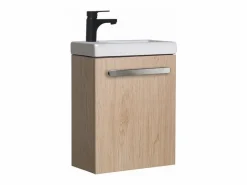 Conjunto de lavabo de pared Nevada con grifo negro