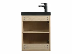 Conjunto de lavabo de pared Nevada con grifo negro