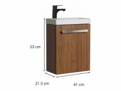 Outlet Conjunto de lavabo de pared Nevada con grifo negro Mueble De Aseo