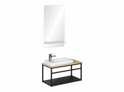Conjunto de lavabo grande WILO con espejo de 60 cm