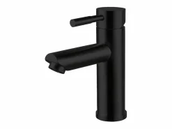 Conjunto de lavabo individual de 60cm con encimera de cerámica y grifería negra SORRENTO