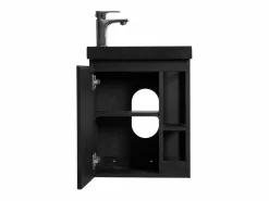 Outlet Conjunto de lavabo HAMPTON con almacenamiento lateral y estante de espejo Mueble De Aseo