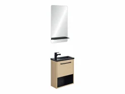 Conjunto de lavabo NIKA con nicho y estante de espejo Color natural claro