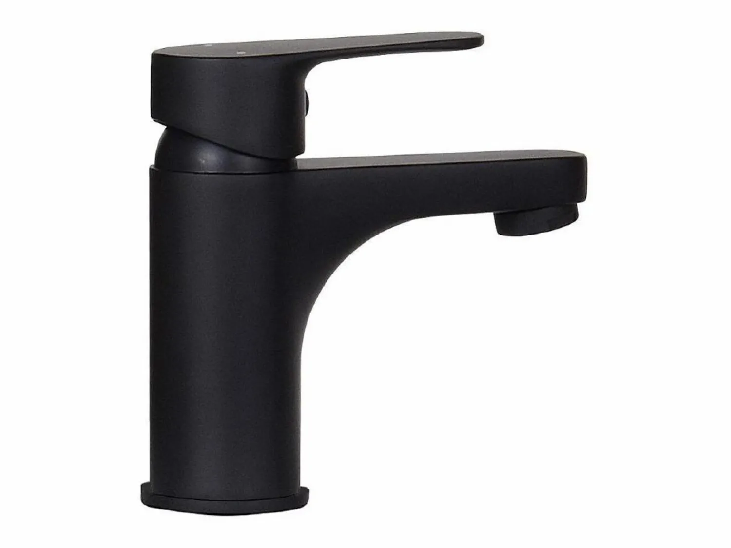 Clearance Conjunto de lavabo NOVA de metal y madera con grifería negra y espejo ovalado Negro