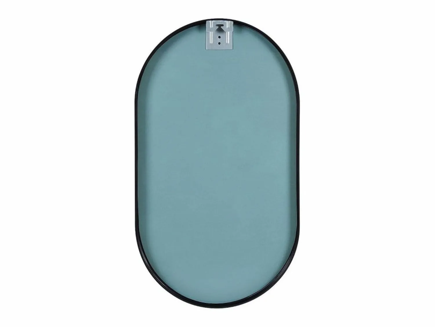 Clearance Conjunto de lavabo NOVA de metal y madera con grifería negra y espejo ovalado Negro