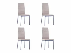 vidaxl Conjunto de mesa y sillas de comedor 5 piezas color capuchino