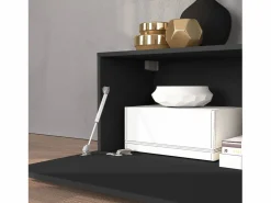 Outlet Conjunto de mueble de TV Chronos en antracita mate y roble 190/350x40 cm Gris antracita