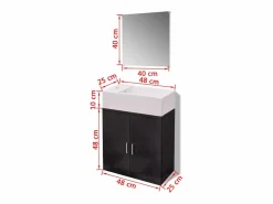 Hot Conjunto de mueble y lavabo 3 piezas Estantería Sobre Inodoro