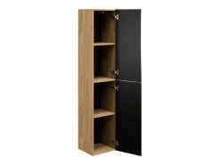 Petits-Meubles Conjunto de muebles con doble lavabo 120cm 4 cajones y columna Elora y madera Cloud
