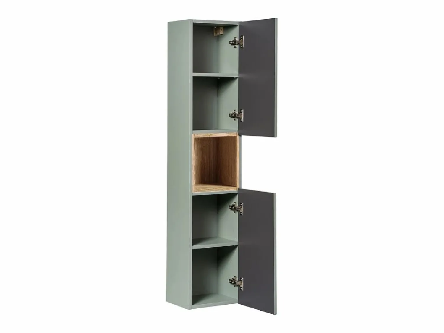 Petits-Meubles Conjunto de muebles con lavabo individual encastrado 80cm 2 cajones y columna Jade y Madera