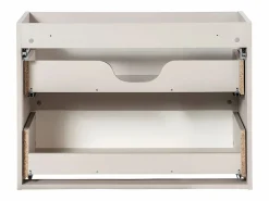 Best Conjunto de muebles con lavabo individual encastrado 80cm 2 cajones y columna Riva Cachemira y Madera Conjunto De Baño
