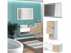 Clearance Vicco Conjunto de muebles de baño 105x43x45 alf Blanco