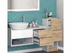 Clearance Vicco Conjunto de muebles de baño 105x43x45 alf Blanco