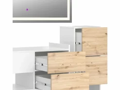 Clearance Vicco Conjunto de muebles de baño 105x43x45 alf Blanco