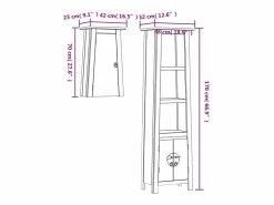 Clearance vidaxl Conjunto de muebles de baño 2 piezas madera maciza de pino Marru00f3n