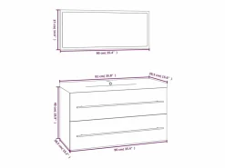 vidaxl Conjunto de muebles de baño 3 piezas color roble Sonoma