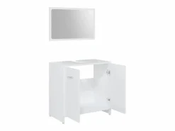Best Conjunto de muebles de baño 4 pzas madera contrachapada Estantería Sobre Inodoro