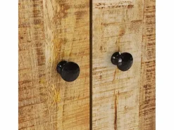 Hot vidaxl Conjunto de muebles de baño 2 piezas madera maciza de mango Marru00f3n