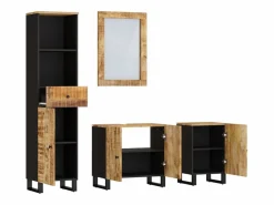 vidaxl Conjunto de muebles de baño 4 piezas madera maciza de mango