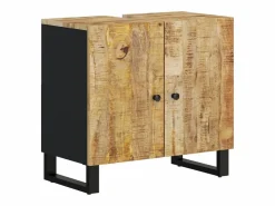 vidaxl Conjunto de muebles de baño 4 piezas madera maciza de mango