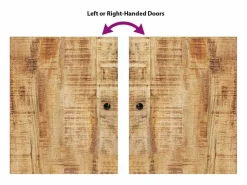 vidaxl Conjunto de muebles de baño 4 piezas madera maciza de mango