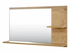 New Hauss Spole Conjunto de muebles de entrada de 3 piezas - Espejo, estante y zapatero - y madera Blanco