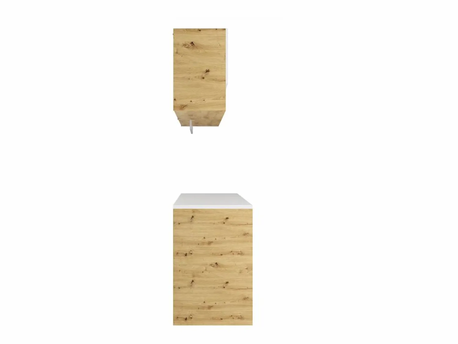 Sale Vente-unique Conjunto de muebles para lavadora, L182 cm, blanco y natural claro, NATAJI Color natural claro / Blanco