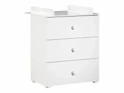 Online Conjunto de muebles para bebé con cuna 120x60?cm y cómoda con cambiador Mueble De Bebé