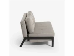 Clearance Modus Sofa Conjunto de sillón plegable + sofá cama de dos plazas de tela Elysee - Gris