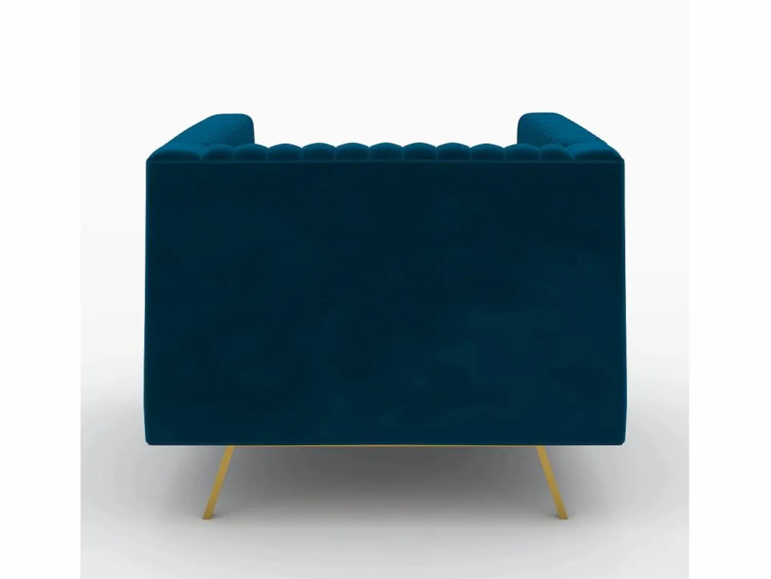 Clearance Rendez-Vous Déco Conjunto de sofá y sillón de terciopelo de 3 plazas - Gatsby Azul