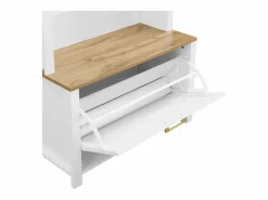 Best Conjunto de vestidor de entrada 75x35x195 cm - con mueble para zapatos y ganchos - con estantes - Armario De Entrada