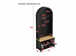Clearance Conjunto de vestidor de entrada 75x35x195 cm - con mueble para zapatos y ganchos - con estantes - Armario De Entrada