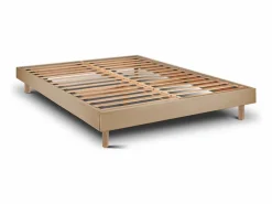 Outlet Conjunto Deluxe Ortopédico y Kit em Madeira Milano Taupe Talla 200 x 200 cm Altura 57 cm Conjunto Colchón Y Somier