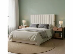 Hot Conjunto dormitorio cabecero + 2 mesitas noche beige roble cambrian y negro Cabecero Y Puente De Cama