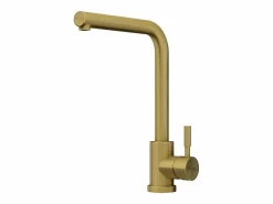 Vente-unique Conjunto fregadero 76x45 cm SOELA + grifo ROFILA de acero inoxidable - y Dorado