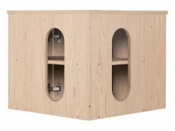 Discount Conjunto mueble bajo lavabo de esquina + lavabo negro SORRENTO Conjunto De Baño