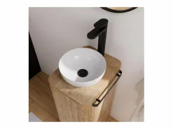 Conjunto mueble lavabo + lavabo + grifo + espejo TOM